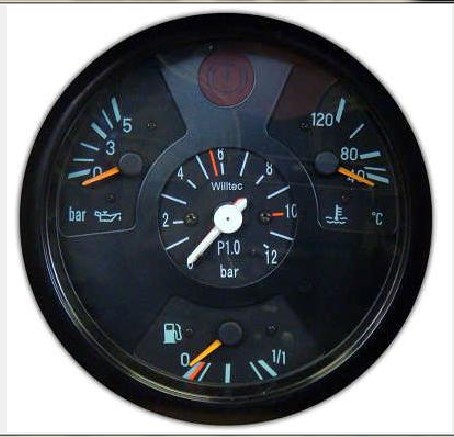 RELOGIO INSTRUMENTO COMBINADO 12V (TEMPERATURA / COMBUSTIVEL / PRESSAO OLEO) - MERCEDES