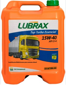 BALDE Óleo Motor 15W40 Top Turbo Essencial Lubrax 20 Litros para motores a Diesel