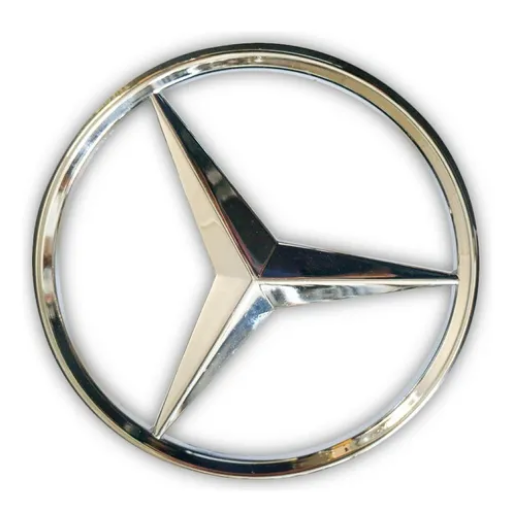 EMBLEMA GRADE ESTRELA CROMADA 220MM MERCEDES: MBB 712C 1215 1620 LS1935 L1635