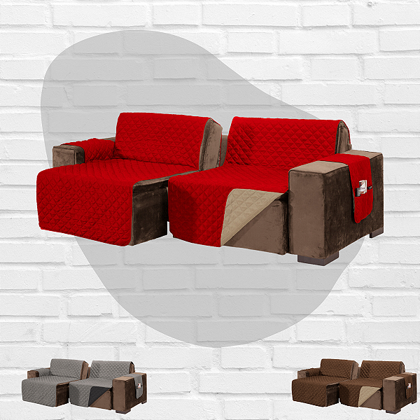 Capa De Sofa Retratil Reclinavel 2 Modulos 4 A 5 Lug. 2,20m