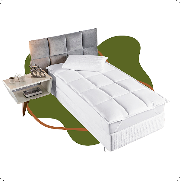 Pillow Top Suavitec 1 Peça Solteiro 100% Algodão Super Macio