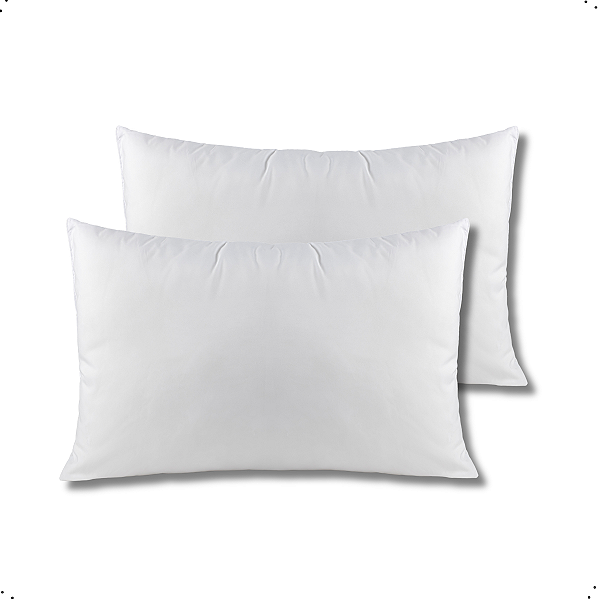 02 Travesseiro Toque Pluma de Ganso 50x70 Firme Macio Antialergico Nao Deforma