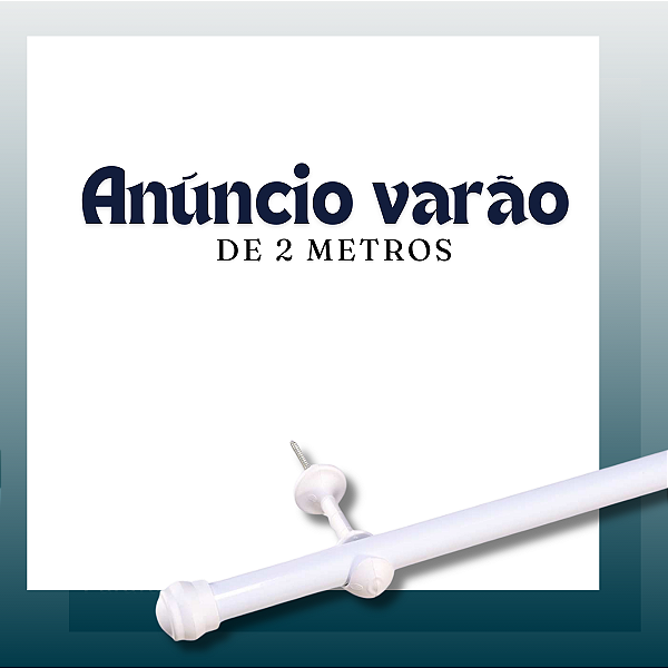 Varão de cortina colorido 2,0m 28mm 01 Und Resistente