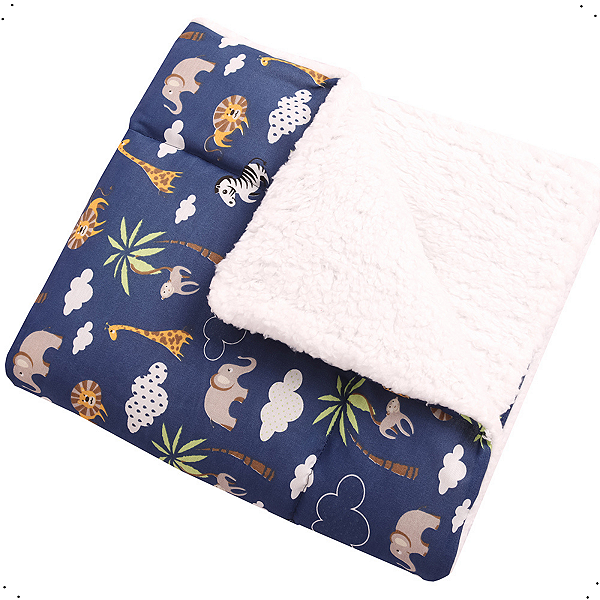 Manta De Bebe Sherpa 80cm x 75cm Menino e Menina Estampas