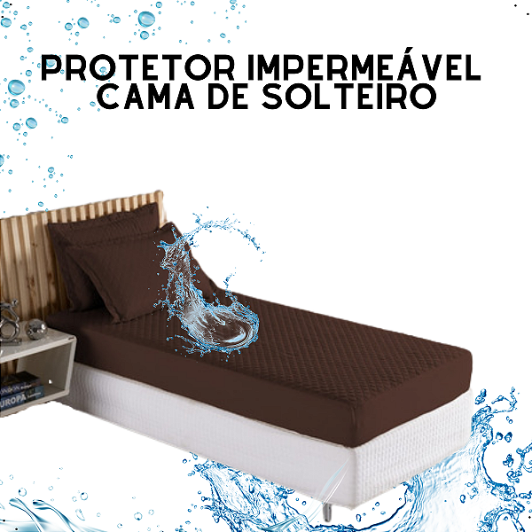 Capa Protetora Colchao Solteiro Matelado Impermeável Cores