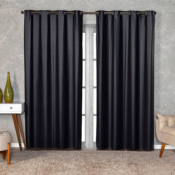 Cortina Blackout 100% Corta Luz PVC 280cm x 230cm Com Ilhos