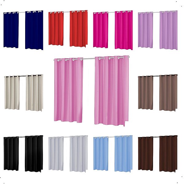 Cortina Blackout 2,20m x 1,30m Escritorio Para Vitro Janelas