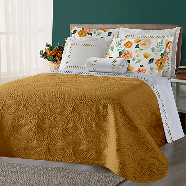 Cobre Leito Dupla Face Cama King 4 Peças 200 Fios Matelado