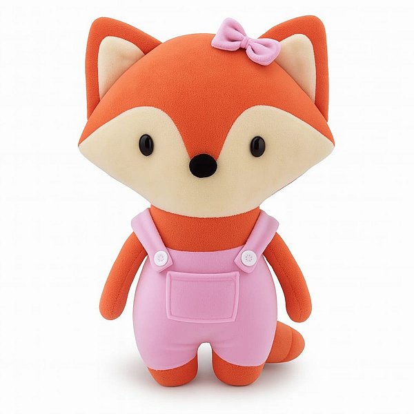 Raposinha De Pelúcia 26cm Fofa Presente Criança Infantil