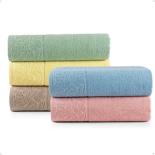 Toalha Banho Floral 100% Algodão Gigante Macia Alta Absorção