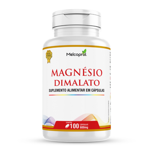 Magnésio Dimalato 100 Caps - 600mg - Melcoprol