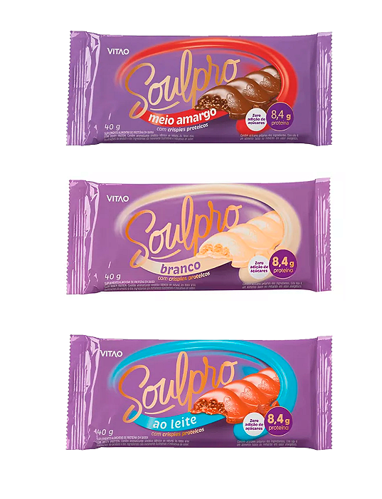 Chocolate Proteico Soulpro Zero 40g