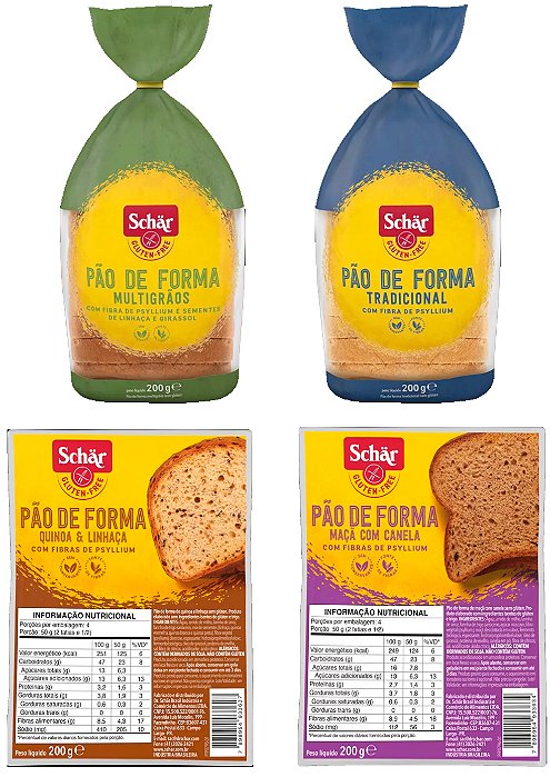 Pão de forma sem glúten Schär 200g
