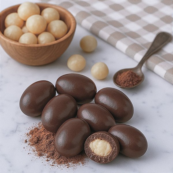 Dragge macadâmia ao leite zero