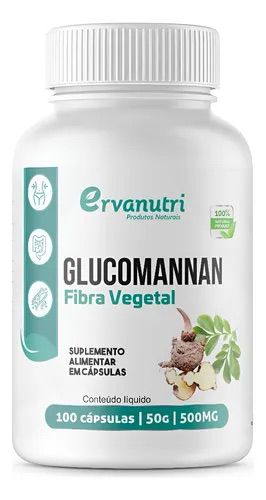 Glucomannan cápsulas 500mg - Ervanutri