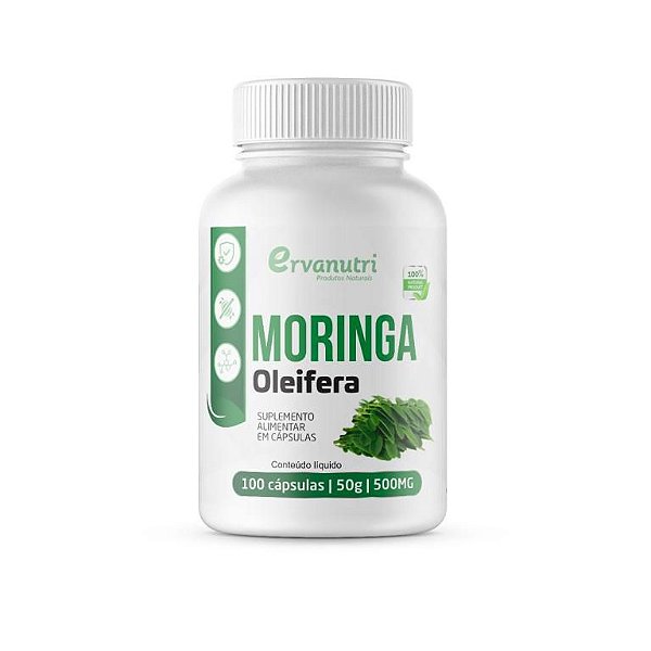 Moringa Oleifera cápsulas 500mg - Ervanutri
