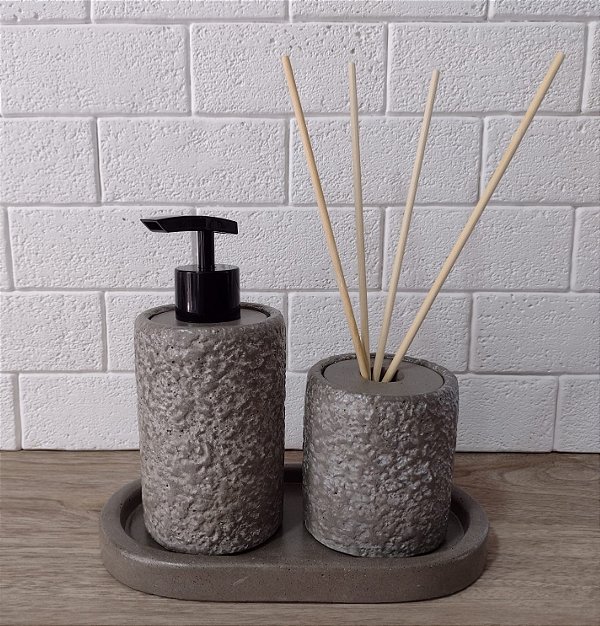 Kit banheiro Rústico sabonete/difusor