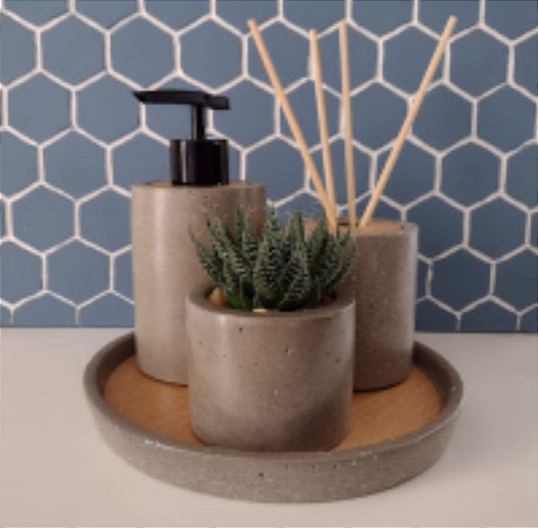 Kit banheiro madeira