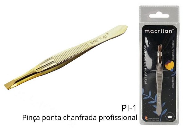 Pinça Profissional Ponta Chanfrada Macrilan