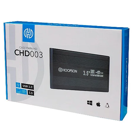 Case P/HD 3,5 USB 2.0 Hoopson CHD-003 Preto