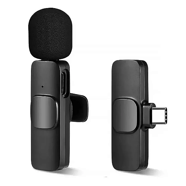 Microfone Sem Fio COM 1 MICROFONE Wireless K9 For Type-C TC-F2