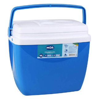 Caixa Térmica Cooler 18 Litros Azul com Alça Confortável Mor