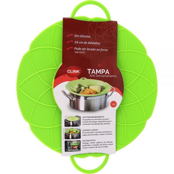 Tampa Elástica de Silicone Cozimento Fechamento Reutilizável para Tigelas, Panelas e Pratos 31cm - Clink