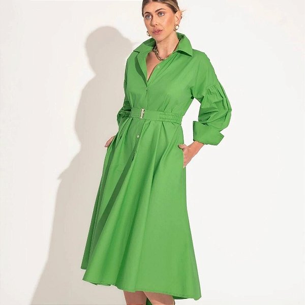 Vestido Chemise Tricoline