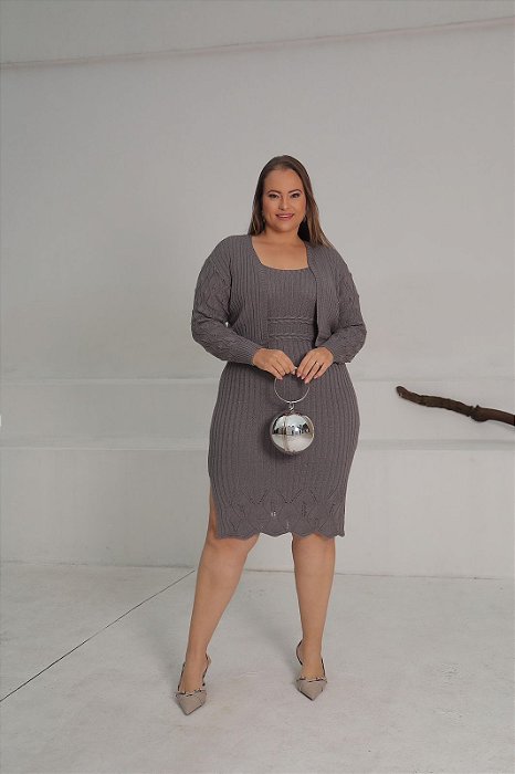 CONJ. /25 POWER VESTIDO C/ CASAQUETO CANEL. REND. ABERTO D.V.