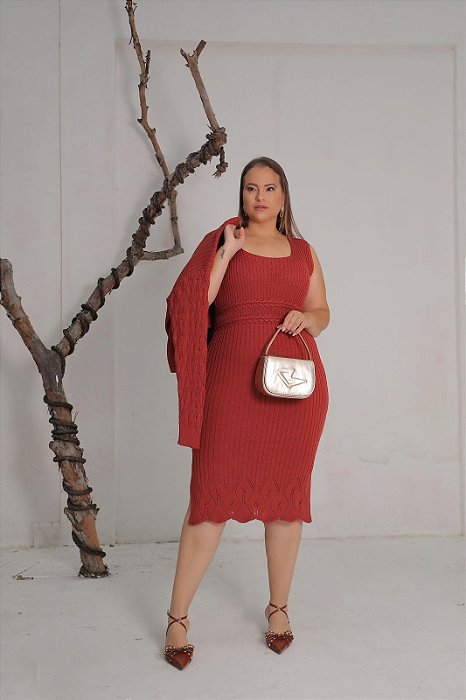 CONJ. /25 POWER VESTIDO C/ CASAQUETO CANEL. REND. ABERTO D.V.