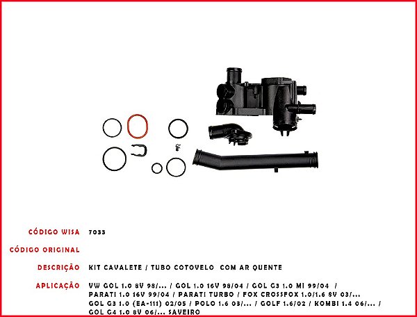 Kit Cavalete Agua Gol At 8/16V (C/ Ar Quente)