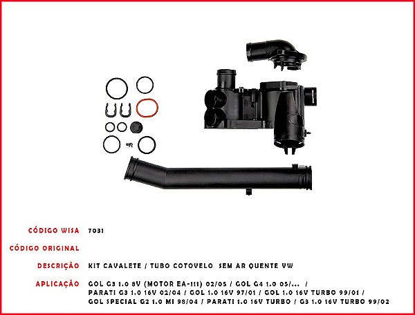 Kit Cavalete Agua Gol At 8/16V (S/ Ar Quente)