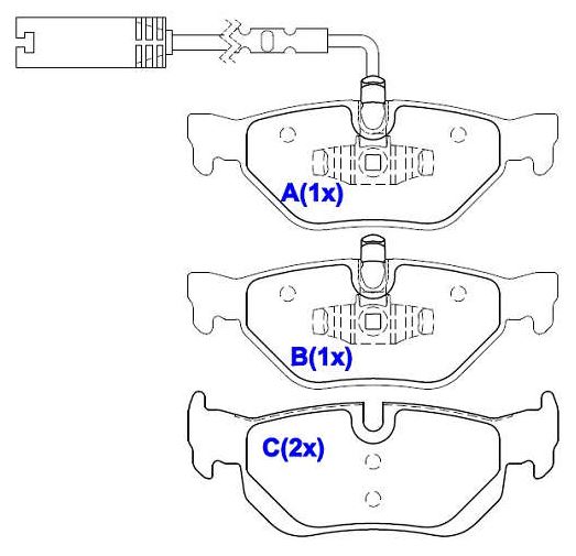 PASTILHA TRAS BMW 2005