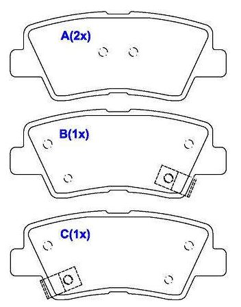 PASTILHA TRAS HYUNDAI AZERA / ELANTRA / VELOSTER / I30