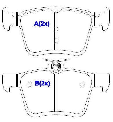 PASTILHA FREIO TRASEIRA NOVO GOLF 1.4 2.0 14/...