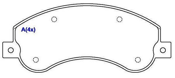 PASTILHA FREIO DIANT. AMAROK CD 2.0 16V 2010/...