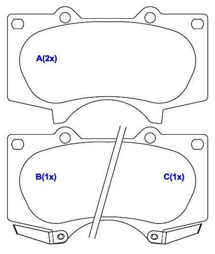 PASTILHA DIANT.TOYOTA HILUX 05