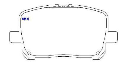 PASTILHA DIANT.TOYOTA CAMRY 96/01