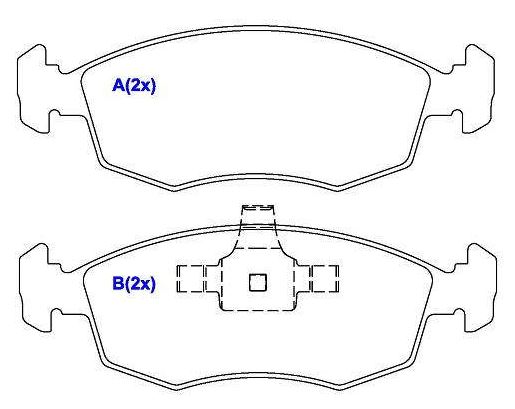PASTILHA DIANT STRADA 1.4, NOVO PALIO 1.6 12/...