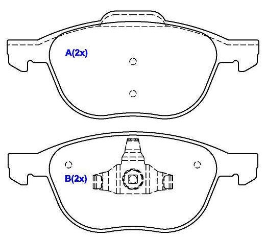 PASTILHA DIANT FOCUS/ECOSPORT 2009