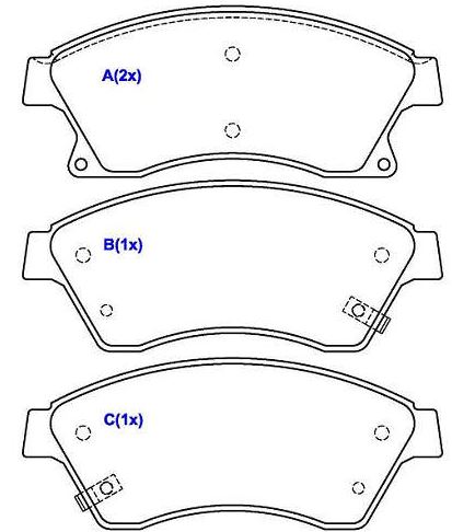 PASTILHA DIANT CRUZE 1.8 16V 12/17