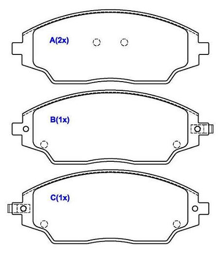 PASTILHA DIANT COBALT GM 2012  (C/ ABS)