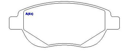 PASTILHA DE FREIO DIANTEIRA C4 PALLAS