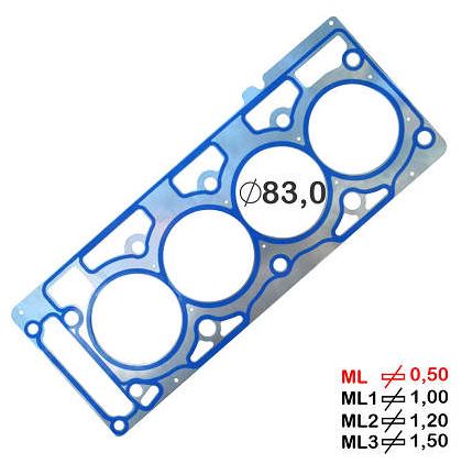 JUNTA CABECOTE COURIER ECOSPORT FIESTA FOCUS KA 1.6 8V 00/... ZETEC ROCAM (METALICA)