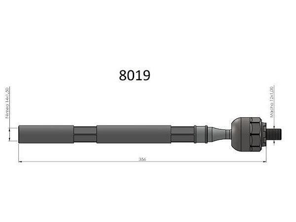 BARRA AXIAL  PEUGEOT 306 HID/MEC 93/01