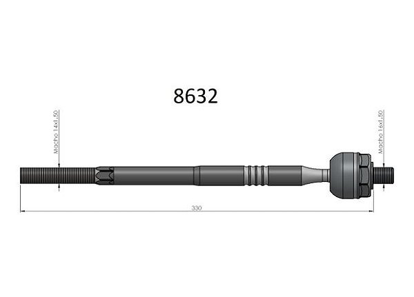 BARRA AXIAL HID. S10 17/...