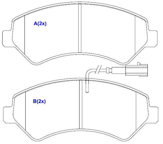 PASTILHA DIANTEIRA NOVA DUCATO 2018