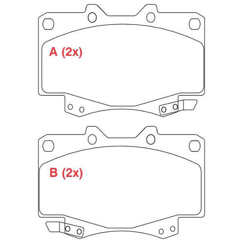 PASTILHA DIANT. NOVA HILUX 05/... (CERAMICA)