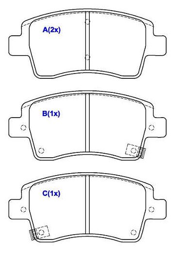 PASTILHA DIANTEIRA ETIOS 1.3/1.5 16V 13/...