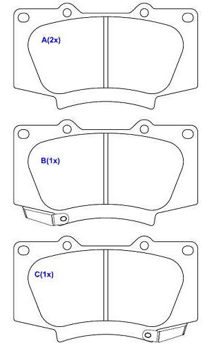 PASTILHA DIANTEIRA HILUX 2.8/4.0 16/...